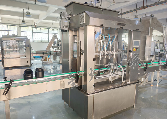 大颗粒香菇酱灌装压盖生产线-灌装机